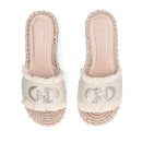 Ciabatte Donna Modello Espradillas LIU JO Paros 02 in Canvas Bianco