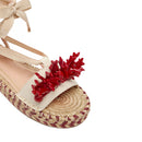 Sandali Donna LIU JO Paros 02 in Cavas Beige e Rosso Corallo