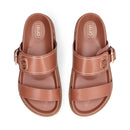 Ciabatte Donna Doppia Fascia LIU JO Livia 02 in Pelle color Cuoio