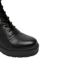 Anfibi Donna LIU JO Andrea 02 in Pelle Nera con Dettagli Bold
