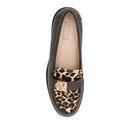 Mocassino Donna LIU JO linea Madison 02 in Pelle color Moka e Inserto in Cavallino Leopardato