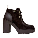 Stivaletti Donna con Tacco LIU JO Ruby 10 in Suede e Pelle Moka
