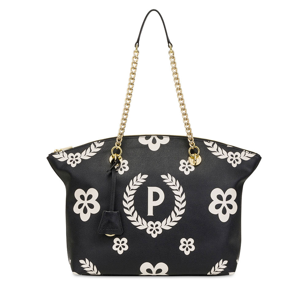 Shopping Bag POLLINI linea Day Si! Heritage Nero e Bianco