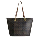 Shopping Bag Donna POLLINI linea Heritage Logo Classic Nero e Marrone