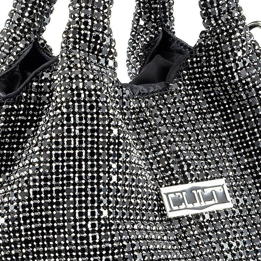 Borsa Gioiello a Mano CULT linea Demi Nera con Strass