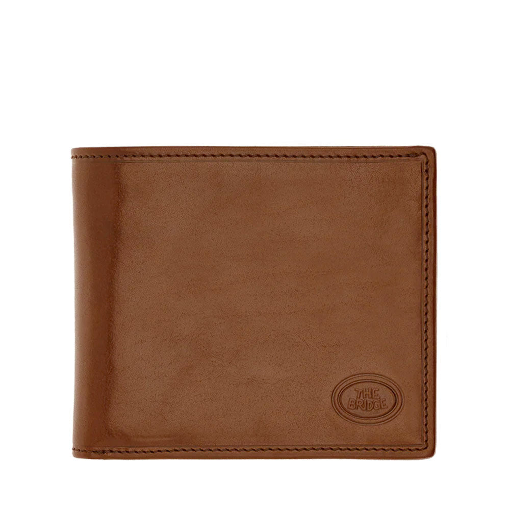 Portafoglio Uomo con Pattina e Portamonete THE BRIDGE In Pelle Marrone linea Story 01426601