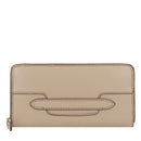Portafoglio Donna Zip Around THE BRIDGE linea Lucrezia in Pelle color Burro