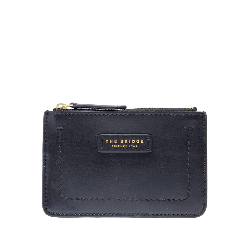 Porta Carte Donna THE BRIDGE linea Fiona in Pelle Nera