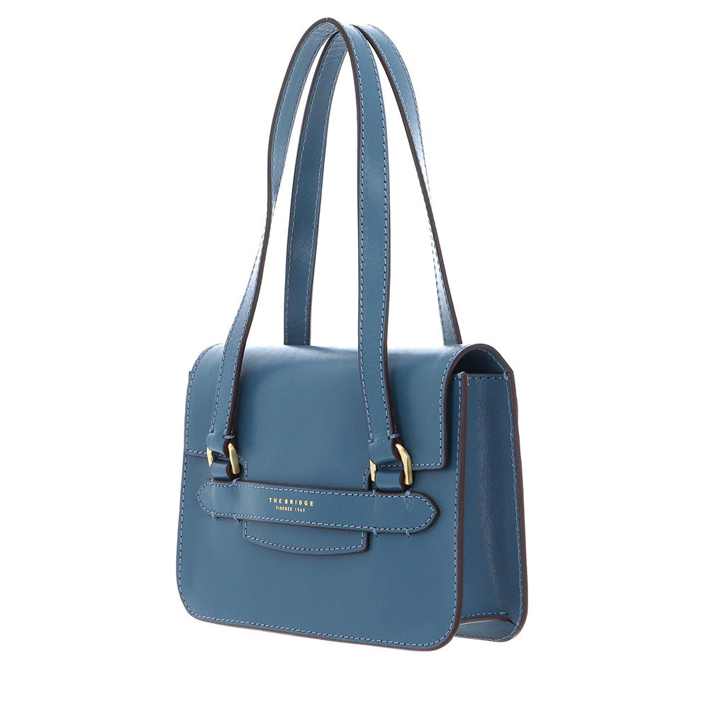 Borsa Donna a Spalla THE BRIDGE linea Lucrezia in Pelle color Sky
