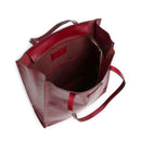 Borsa Donna Shopper Verticale THE BRIDGE linea Mirra in Pelle Rosso Barolo