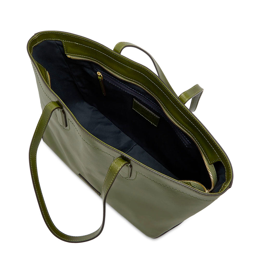 Shopping Bag Donna THE BRIDGE linea Larissa in Pelle Verde Maggiorana