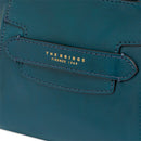Damen-Henkeltasche THE BRIDGE Modell Lucrezia aus pfauenblauem Leder