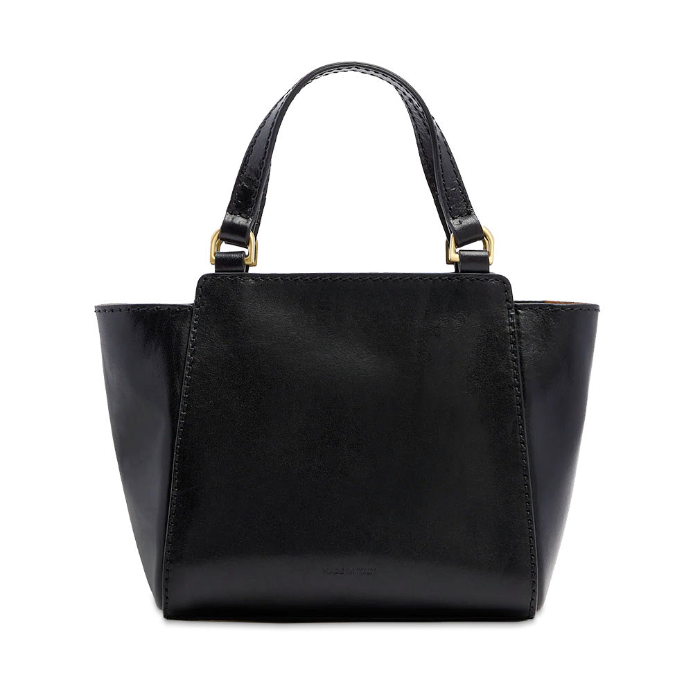 Damen-Henkeltasche THE BRIDGE Modell Lucrezia aus schwarzem Leder