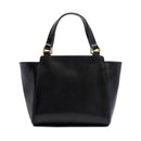 Damen-Henkeltasche THE BRIDGE Modell Lucrezia aus schwarzem Leder