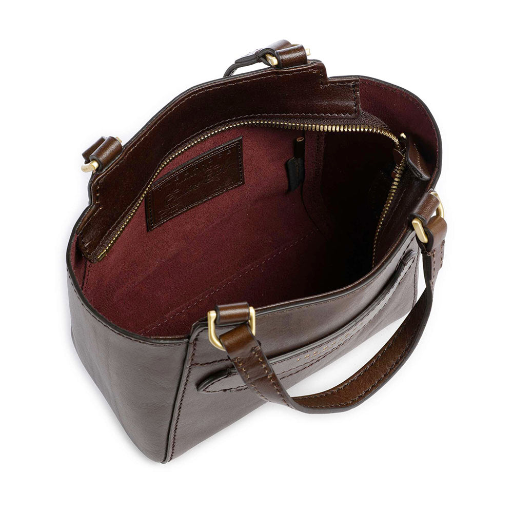 Borsa Donna a Mano THE BRIDGE linea Lucrezia in Pelle color Moka