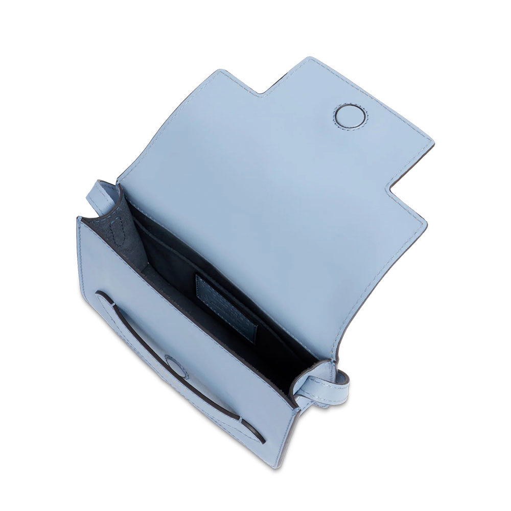 Borsa Donna a Tracolla Media THE BRIDGE linea Lucrezia in Pelle Azzurro Acqua