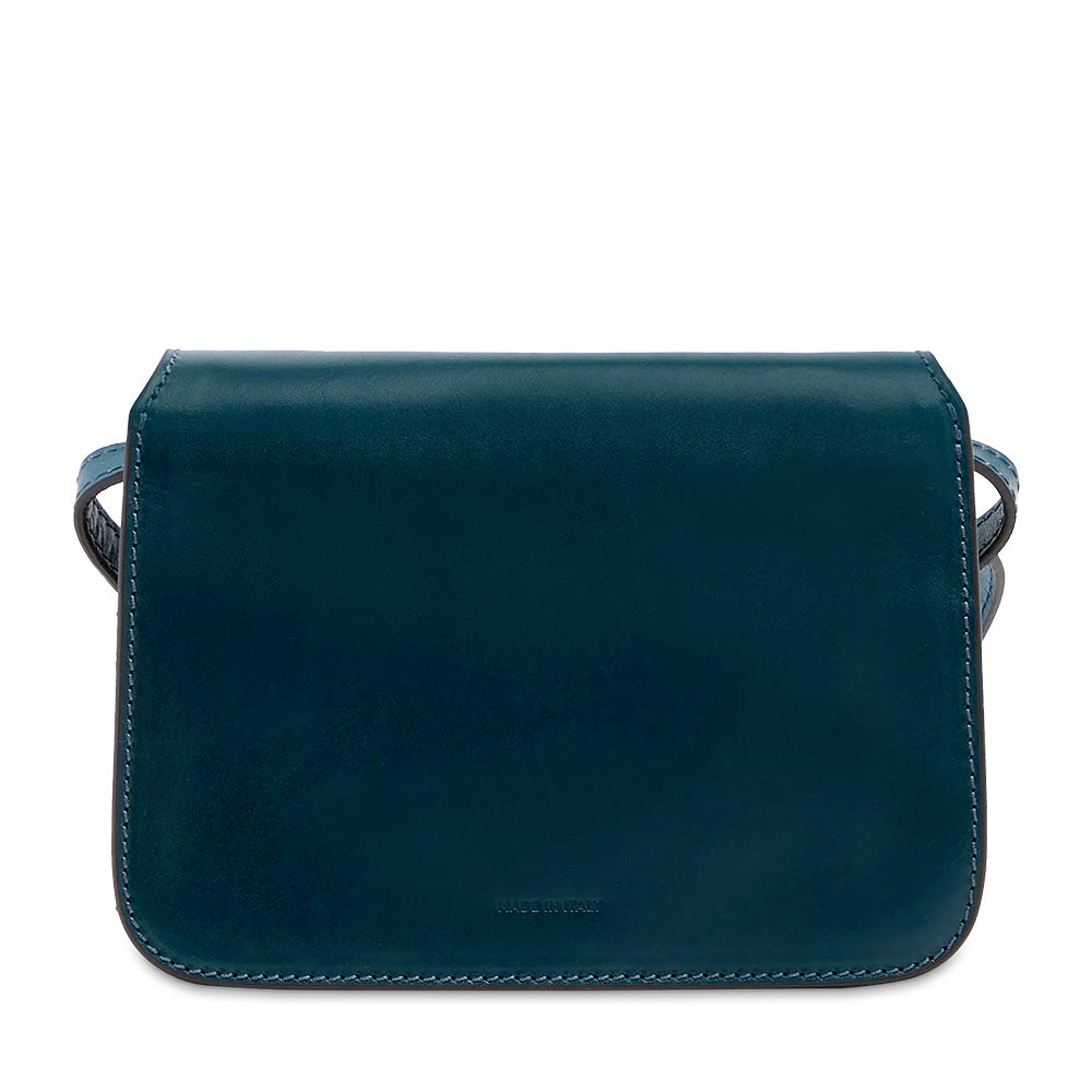 Borsa Donna a Tracolla Media THE BRIDGE linea Lucrezia in Pelle Blu Pavone