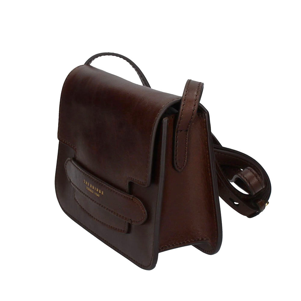 Borsa Donna a Tracolla Media THE BRIDGE linea Lucrezia in Pelle color Moka