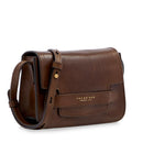 Women's Medium Moka Leather Crossbody Bag THE BRIDGE Lucrezia