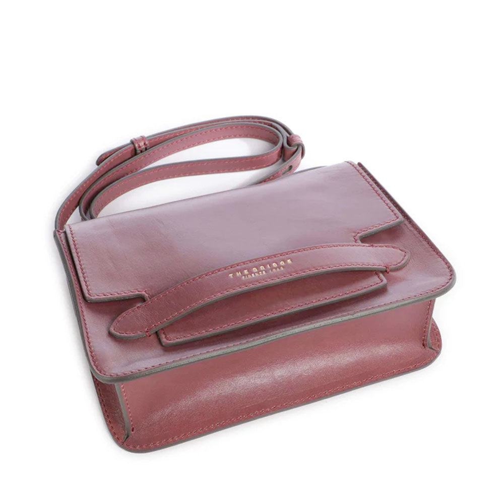 Borsa Donna a Tracolla Grande THE BRIDGE linea Lucrezia in Pelle Viola Orchidea