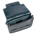 Borsa Donna a Tracolla Grande THE BRIDGE linea Lucrezia in Pelle Blu Pavone