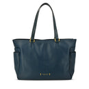Shopping Bag Donna THE BRIDGE linea Letizia in Pelle Blu Pavone