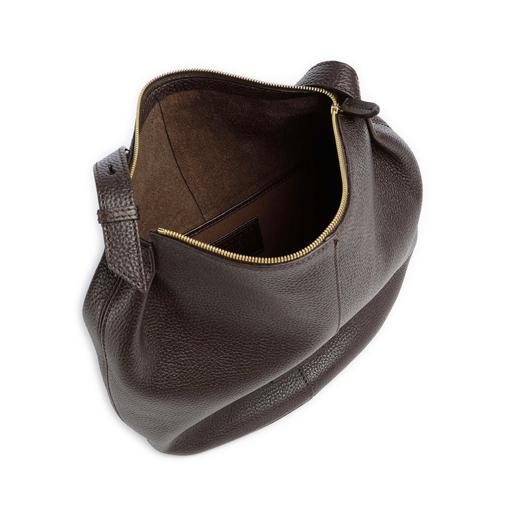 Hobo Bag Donna THE BRIDGE linea Marisa in Pelle color Moka