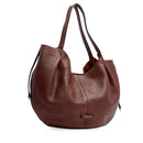 Maxi Shopping Bag Donna THE BRIDGE linea Marisa in Pelle Marrone