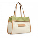 Shopping Bag THE BRIDGE linea Elisa in Cotone e Pelle Naturale Marzapane e Fico