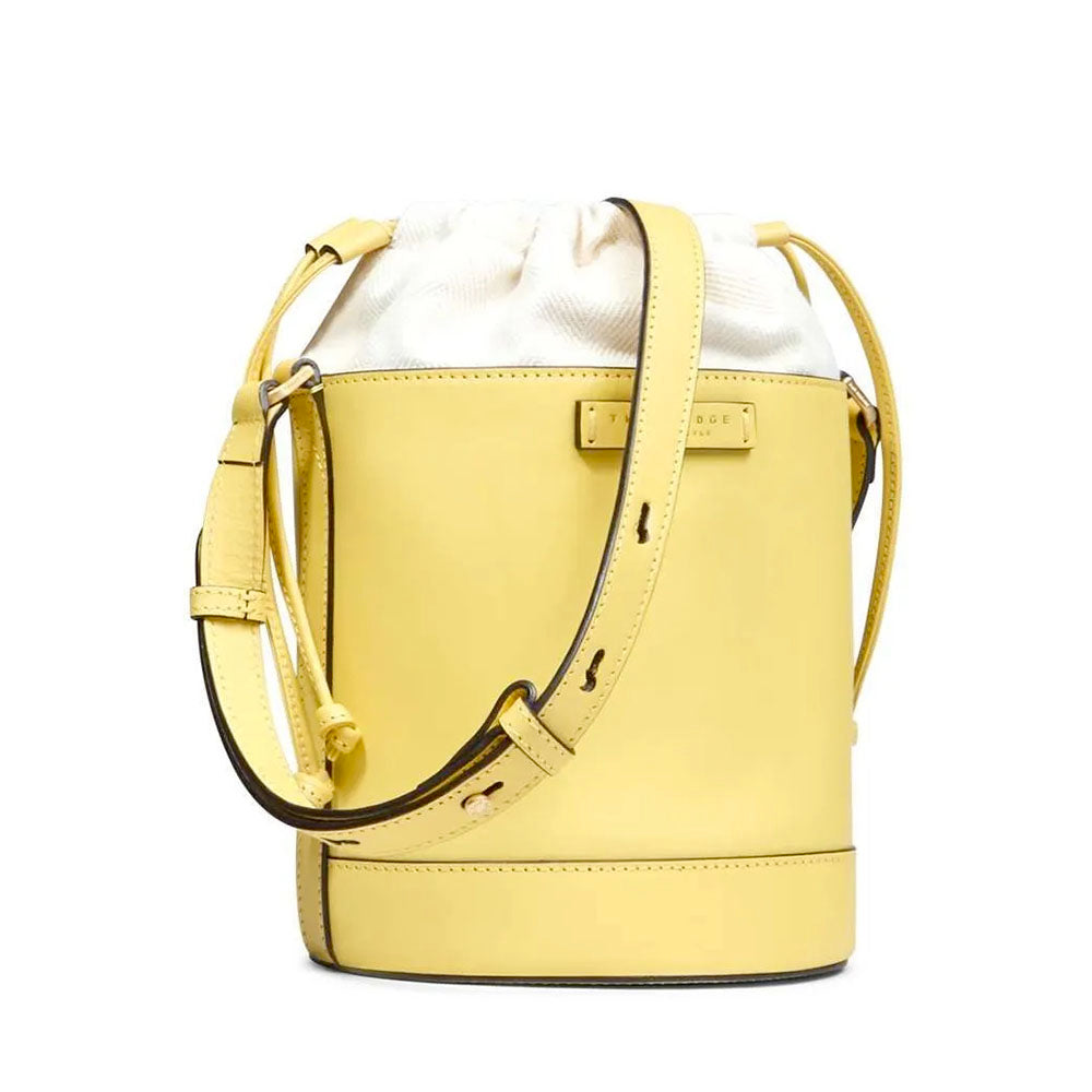 Borsa Donna a Secchiello THE BRIDGE linea Greta in Pelle Giallo Banana