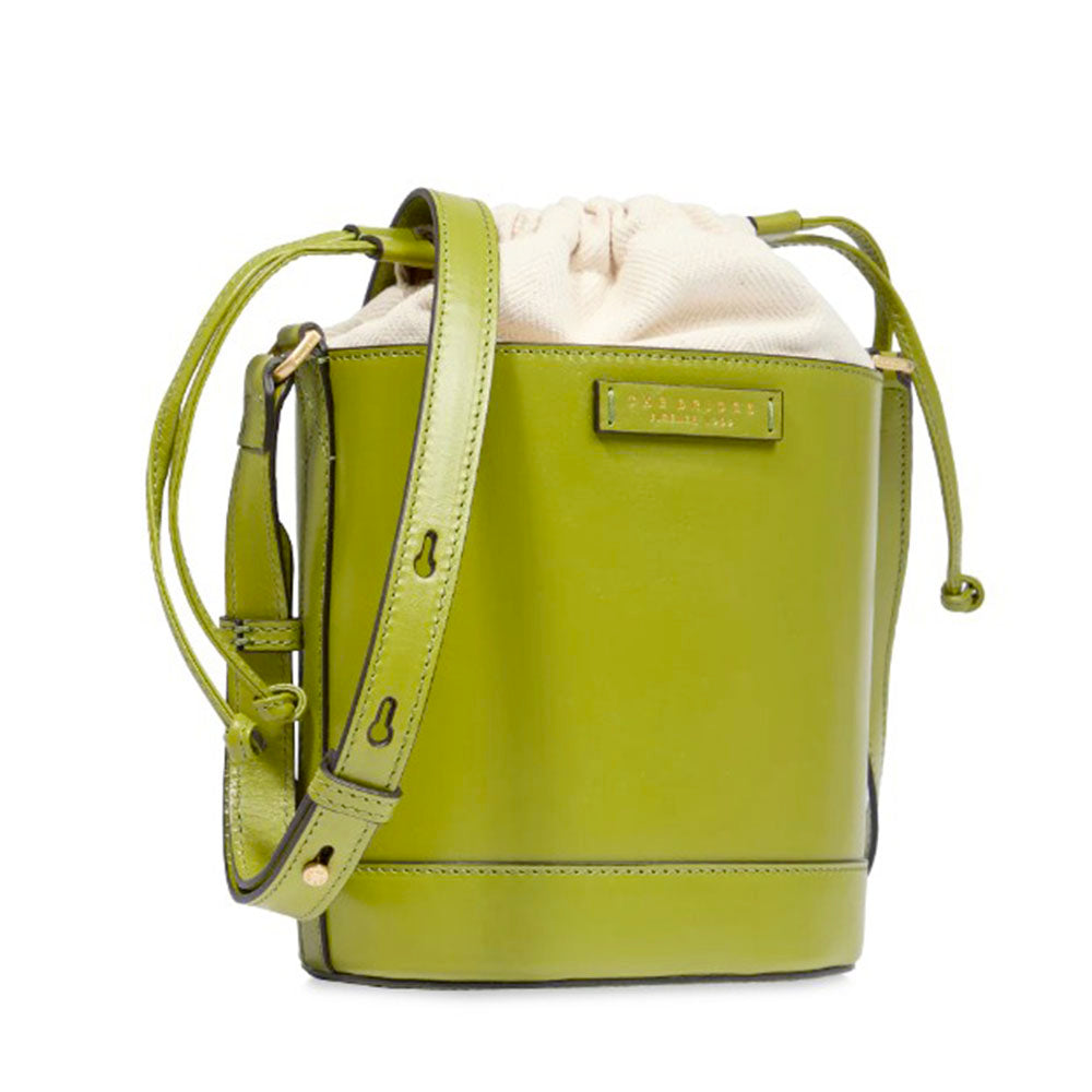 Borsa Donna a Secchiello THE BRIDGE linea Greta in Pelle Verde Pistacchio