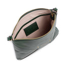 Borsa Donna Piatta a Tracolla THE BRIDGE linea Frida in Pelle Verde Pino