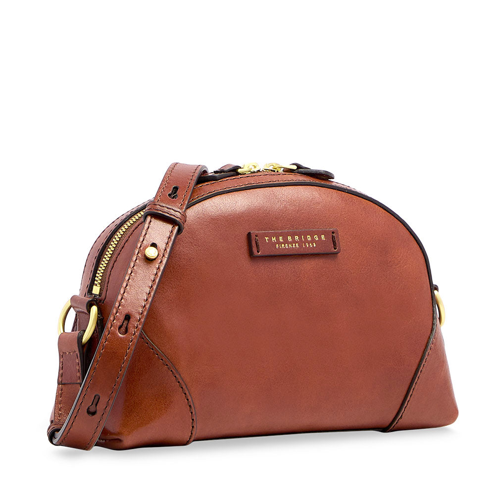 Borsa Donna a Tracolla THE BRIDGE linea Magda in Pelle color Zafferano