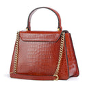 Borsa Donna a Mano THE BRIDGE linea Ginevra Wow in Pelle stampa Cocco Arancio Bruciato