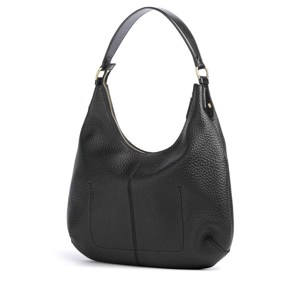 Hobo Bag Donna THE BRIDGE linea Martina in Pelle Nera