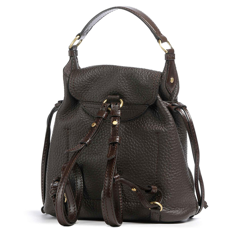 Zaino Donna con Pattina THE BRIDGE linea Martina in Pelle color Moka