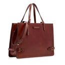 Shopping Bag Donna THE BRIDGE linea Monica in Pelle Marrone