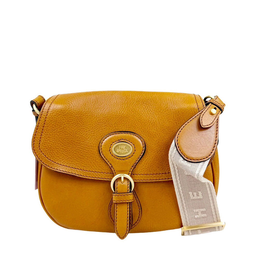 Borsa Donna a Tracolla THE BRIDGE linea Isadora in Pelle color Cognac