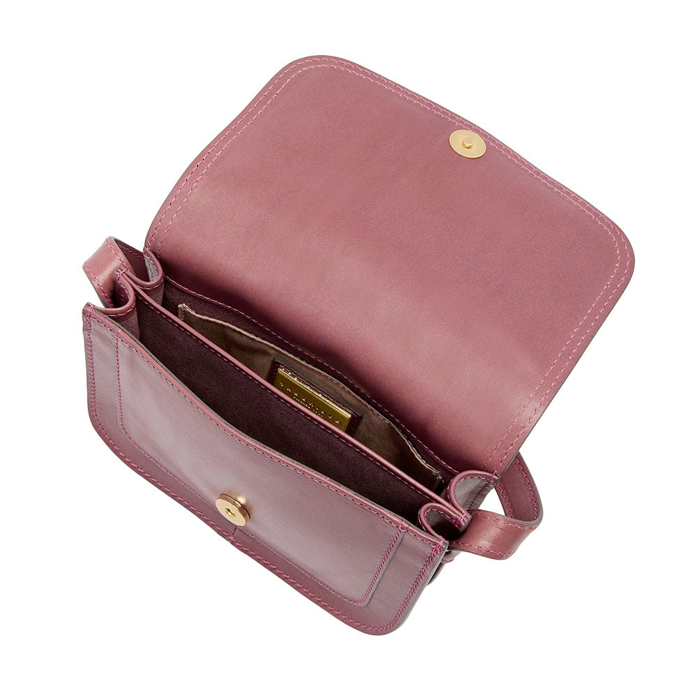 Borsa Donna a Tracolla Small THE BRIDGE linea Story in Pelle Viola Orchidea