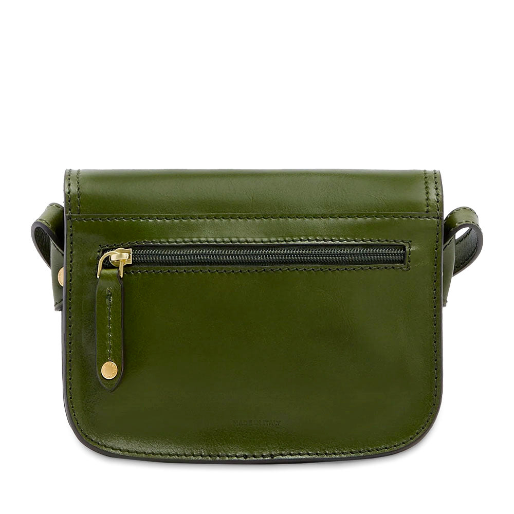 Borsa Donna a Tracolla Small THE BRIDGE linea Story in Pelle Verde Maggiorana
