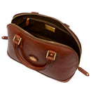 Women's Brown Leather Two-Handle Bag THE BRIDGE Story