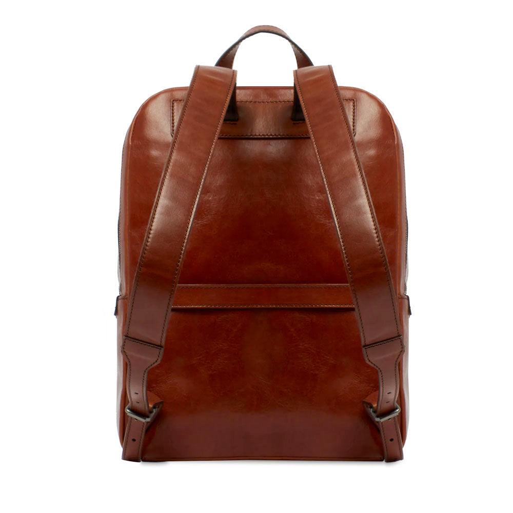 Zaino Uomo Doppio Scomparto THE BRIDGE linea Galileo in Pelle Marrone