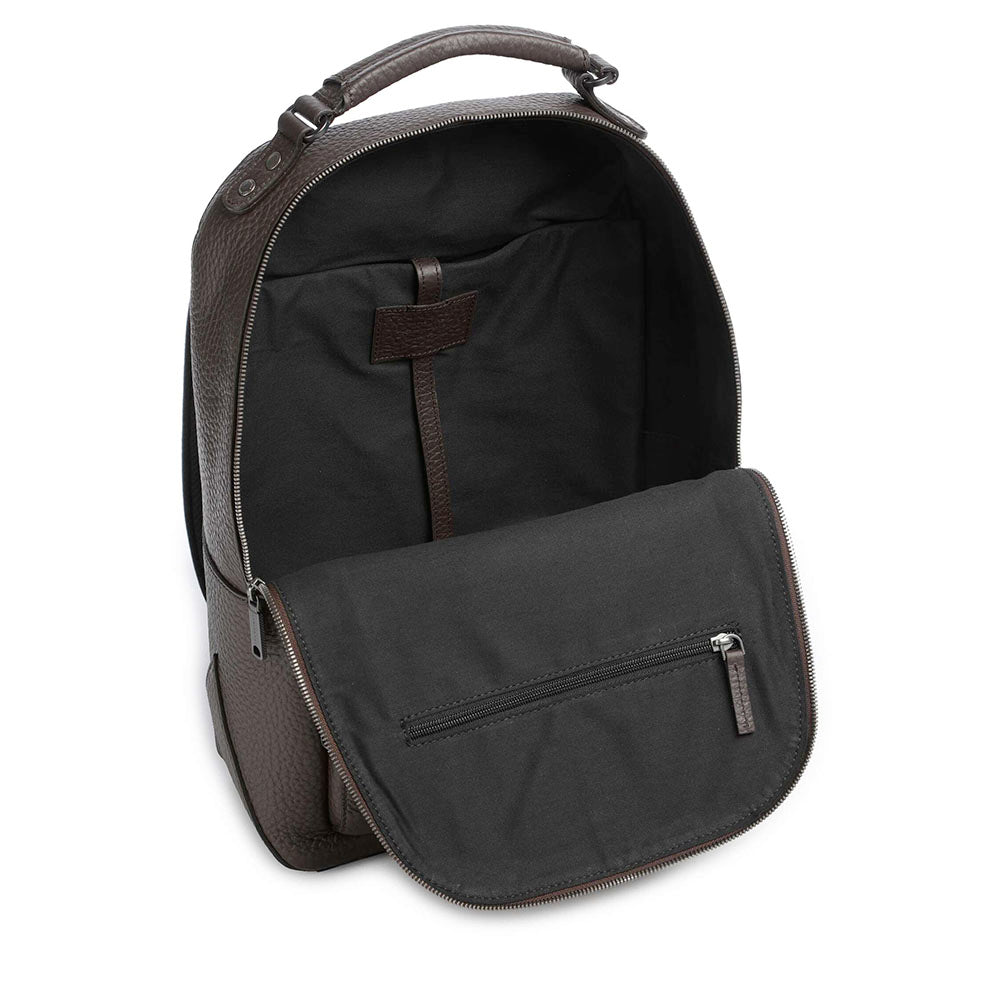 Zaino Uomo Porta PC 14" THE BRIDGE linea Manfredi in Pelle color Moka