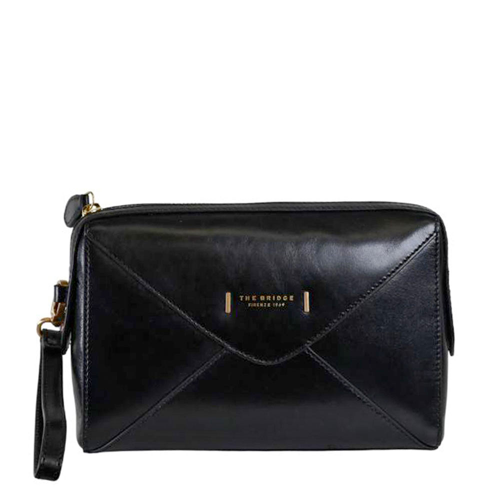 Pochette Donna THE BRIDGE linea Frida in Pelle Nera