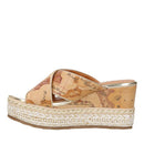 Ciabatte Donna con Zeppa 1A Classe Alviero Martini in Eco Nappa stampa Geo Classic 1401