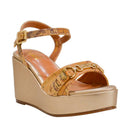 Sandali Donna con Zeppa 1A Classe Alviero Martini in Eco Nappa stampa Geo Classic 1406
