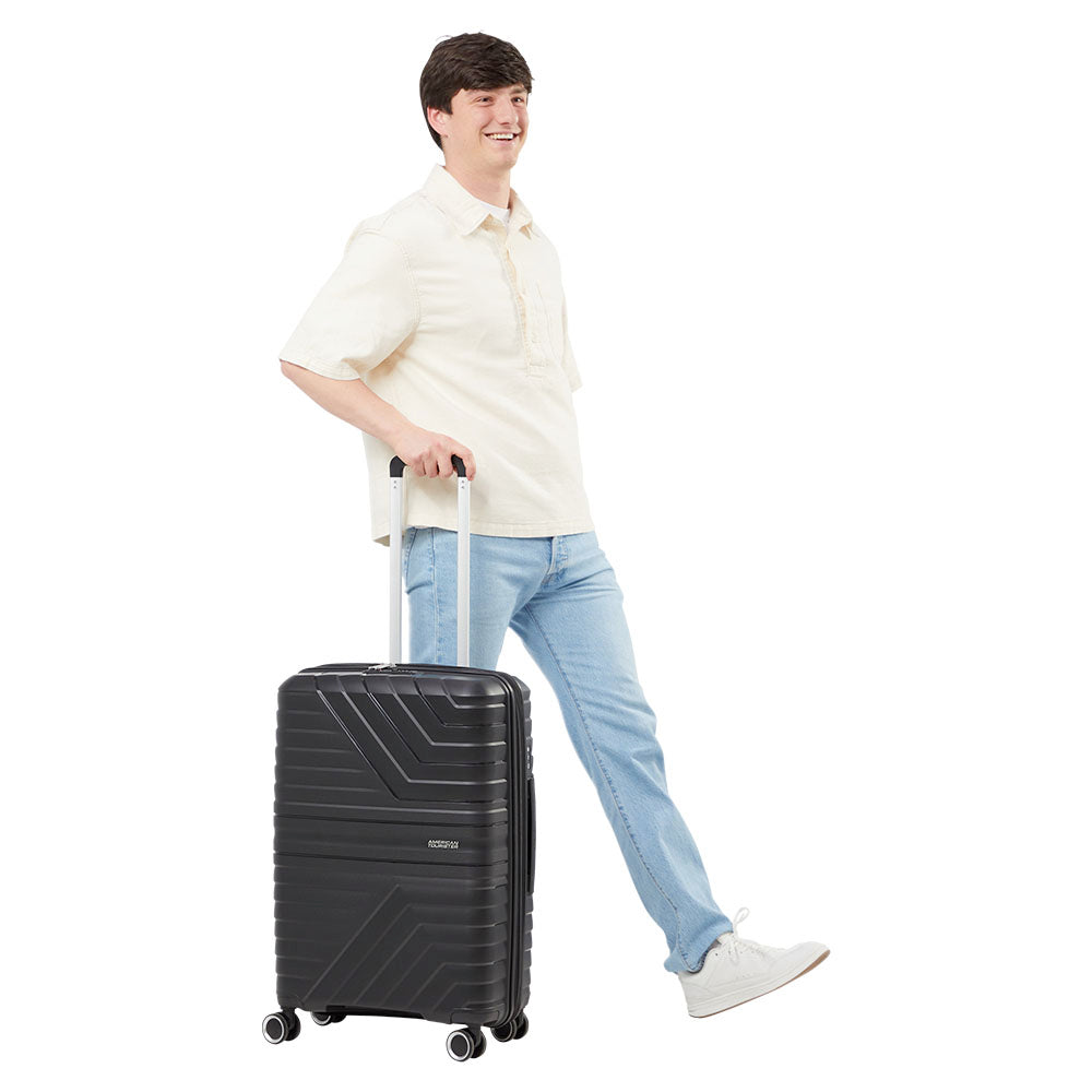 Trolley Medio Rigido Espandibile 4 Ruote AMERICAN TOURISTER linea Flytwist colore Shadow Black