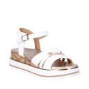 Sandali con Zeppa 1A Classe Alviero Martini in Eco Nappa Bianca 2476