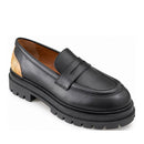 Mocassini Platform 1A Classe Alviero Martini in Pelle Nera con Inserto Geo Classic 2585