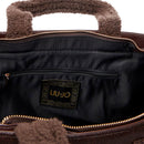 Tote Bag Donna LIU JO in Ecopelle con Logo in Fake Montone Testa di Moro